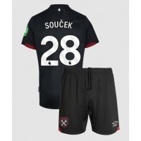 Fotbalové Dres West Ham United Tomas Soucek #28 Dětské Venkovní 2024-25 Krátký Rukáv (+ trenýrky)